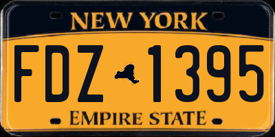 NY license plate FDZ1395