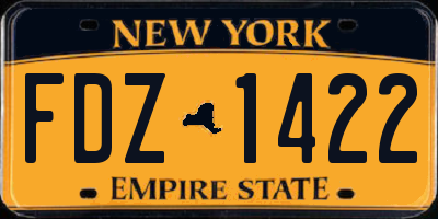 NY license plate FDZ1422