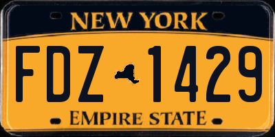 NY license plate FDZ1429