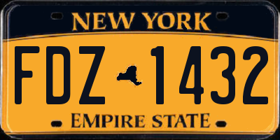 NY license plate FDZ1432