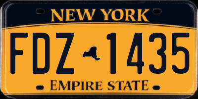 NY license plate FDZ1435