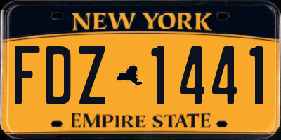 NY license plate FDZ1441
