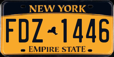 NY license plate FDZ1446