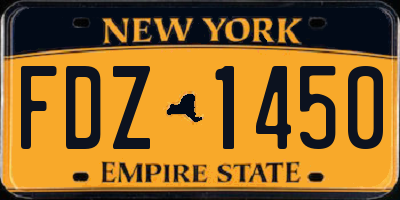 NY license plate FDZ1450