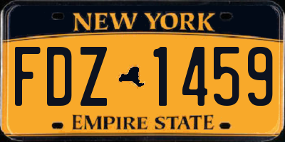 NY license plate FDZ1459