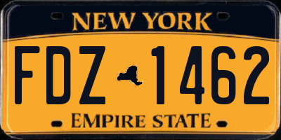 NY license plate FDZ1462