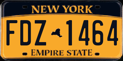 NY license plate FDZ1464