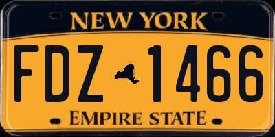 NY license plate FDZ1466