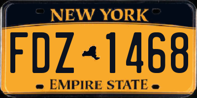 NY license plate FDZ1468