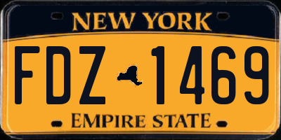 NY license plate FDZ1469