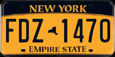 NY license plate FDZ1470