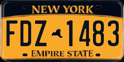 NY license plate FDZ1483