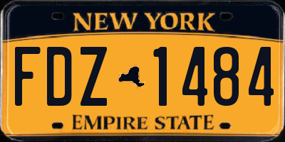 NY license plate FDZ1484
