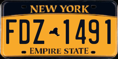 NY license plate FDZ1491