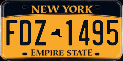 NY license plate FDZ1495
