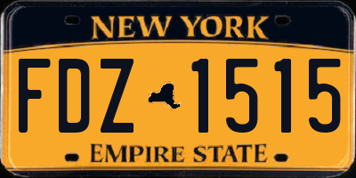 NY license plate FDZ1515