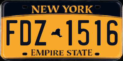 NY license plate FDZ1516