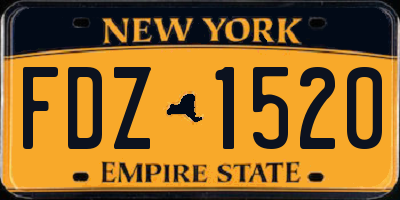 NY license plate FDZ1520