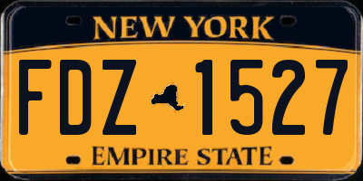 NY license plate FDZ1527