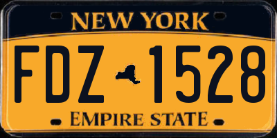 NY license plate FDZ1528