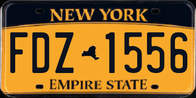 NY license plate FDZ1556