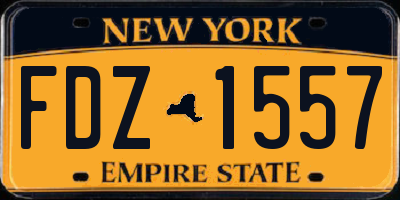 NY license plate FDZ1557