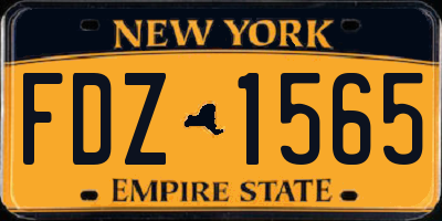 NY license plate FDZ1565