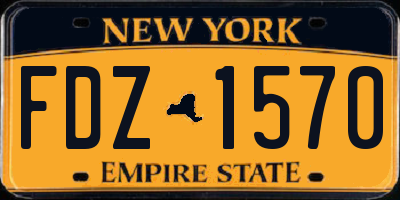 NY license plate FDZ1570
