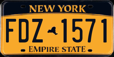 NY license plate FDZ1571