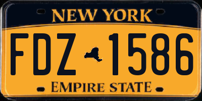 NY license plate FDZ1586