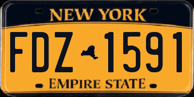 NY license plate FDZ1591