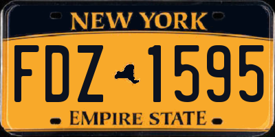 NY license plate FDZ1595