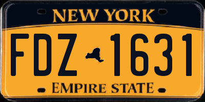 NY license plate FDZ1631