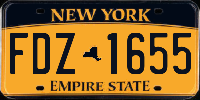 NY license plate FDZ1655