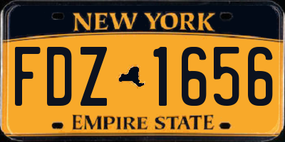 NY license plate FDZ1656