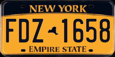 NY license plate FDZ1658