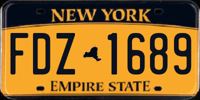 NY license plate FDZ1689