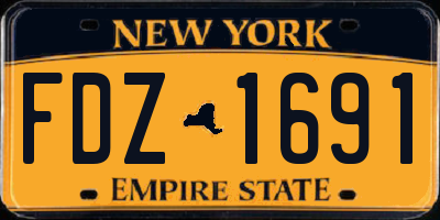 NY license plate FDZ1691