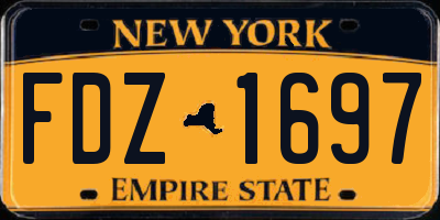 NY license plate FDZ1697