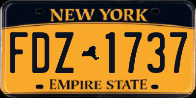 NY license plate FDZ1737