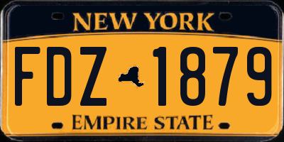 NY license plate FDZ1879