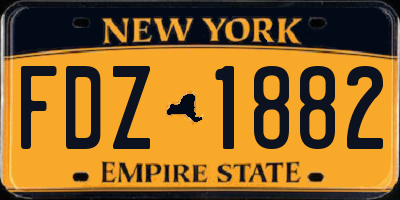 NY license plate FDZ1882