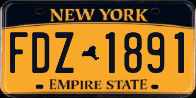 NY license plate FDZ1891
