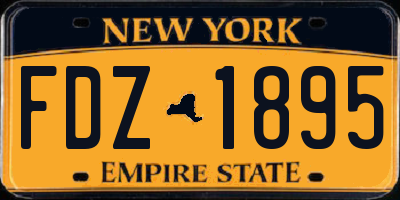 NY license plate FDZ1895
