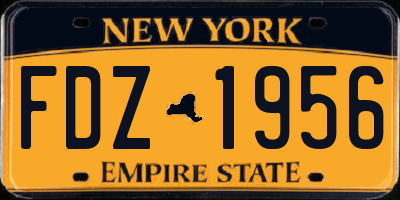 NY license plate FDZ1956