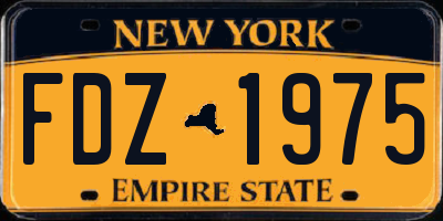 NY license plate FDZ1975