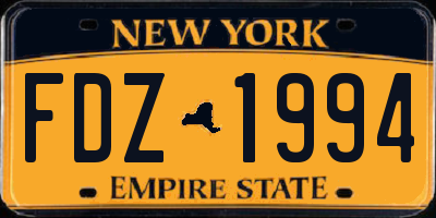 NY license plate FDZ1994