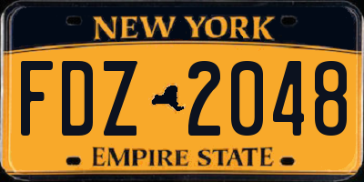 NY license plate FDZ2048