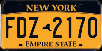 NY license plate FDZ2170