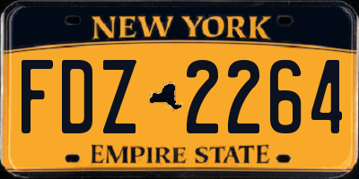 NY license plate FDZ2264